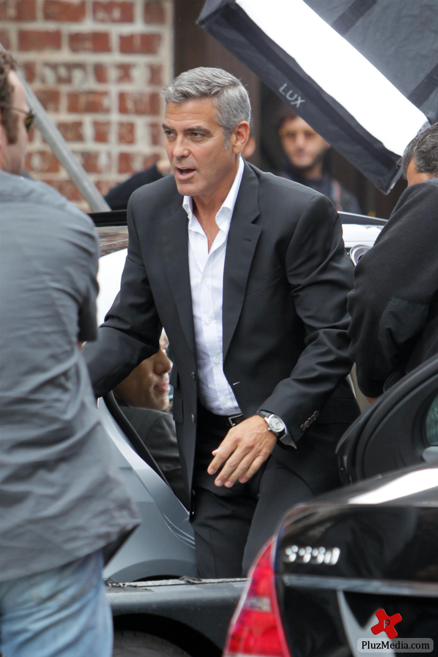 George Clooney on the set of a Mercedes Benz E300 L advert photos | Picture 78284